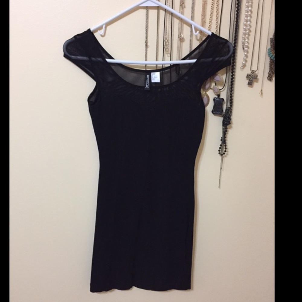 Back Body Con Mesh Mini Dress